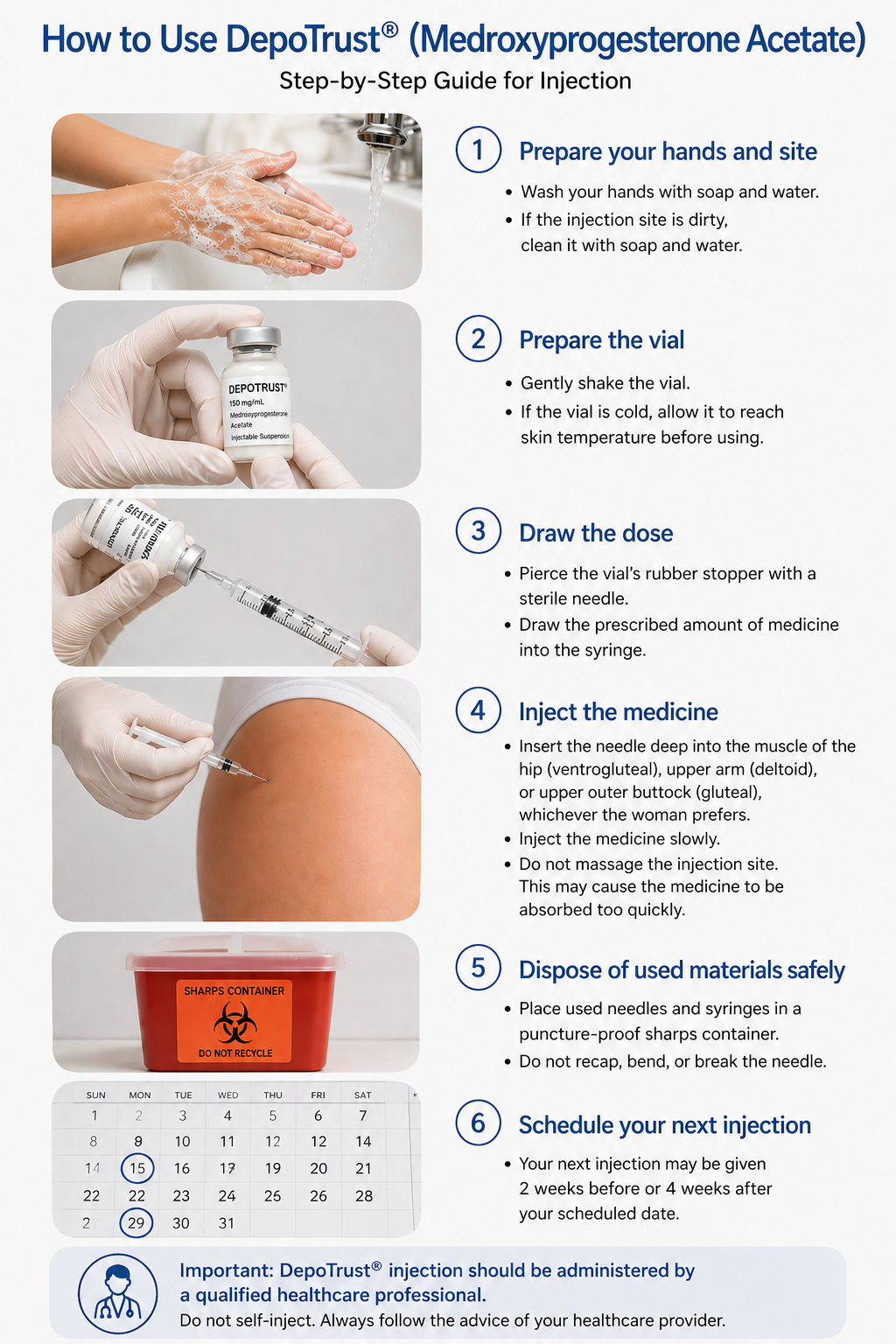 Depotrust (Medroxyprogesterone Acetate 150mg/mL) Injection
