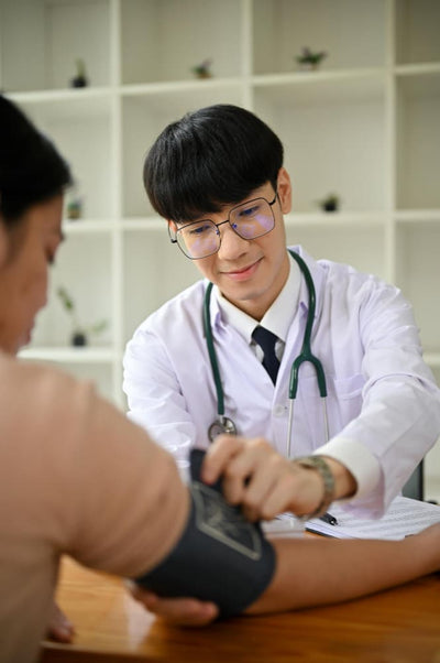 Doctor examining a patient in a medical setting