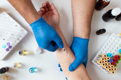 Person receiving a blood test 