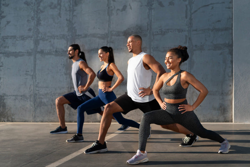 Group of people being athletic to healthy lifestyle