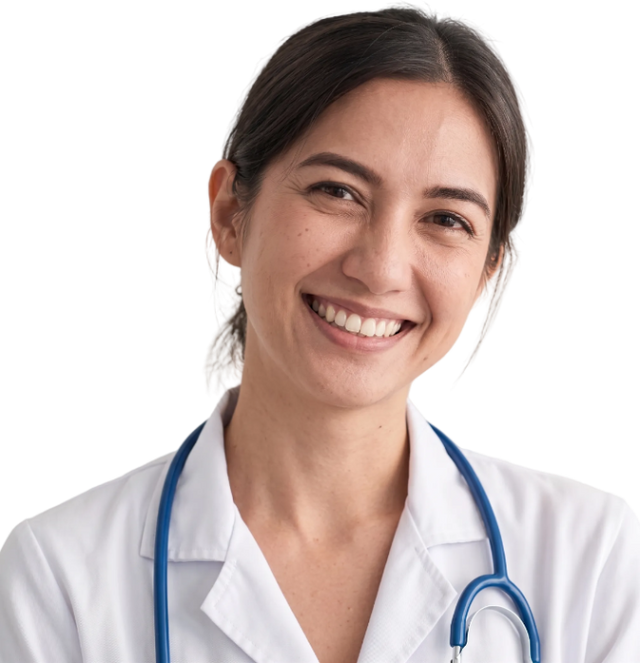 Illustration of a licensed doctor reviewing a request