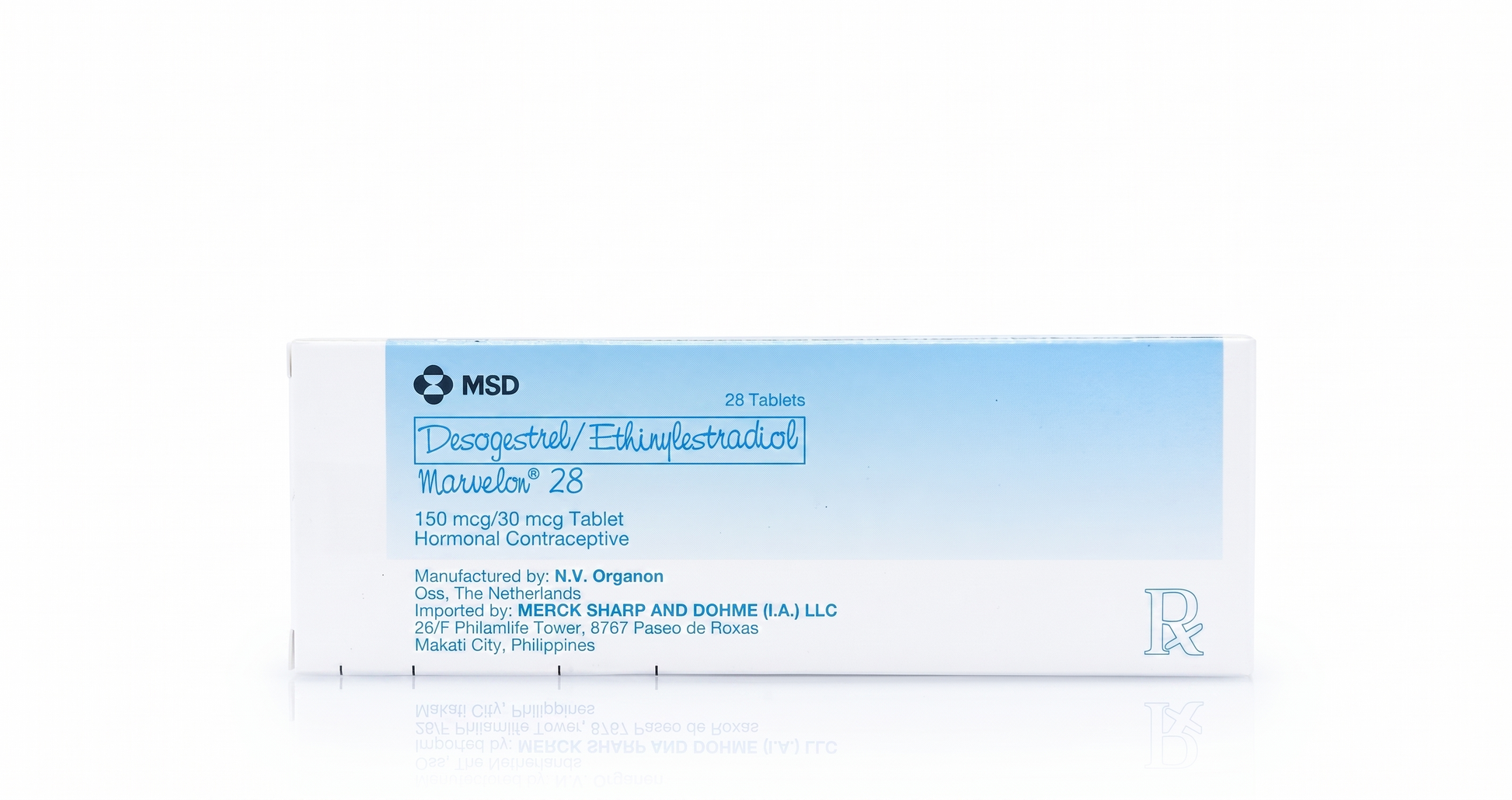 Medication package with MSD branding on a white background