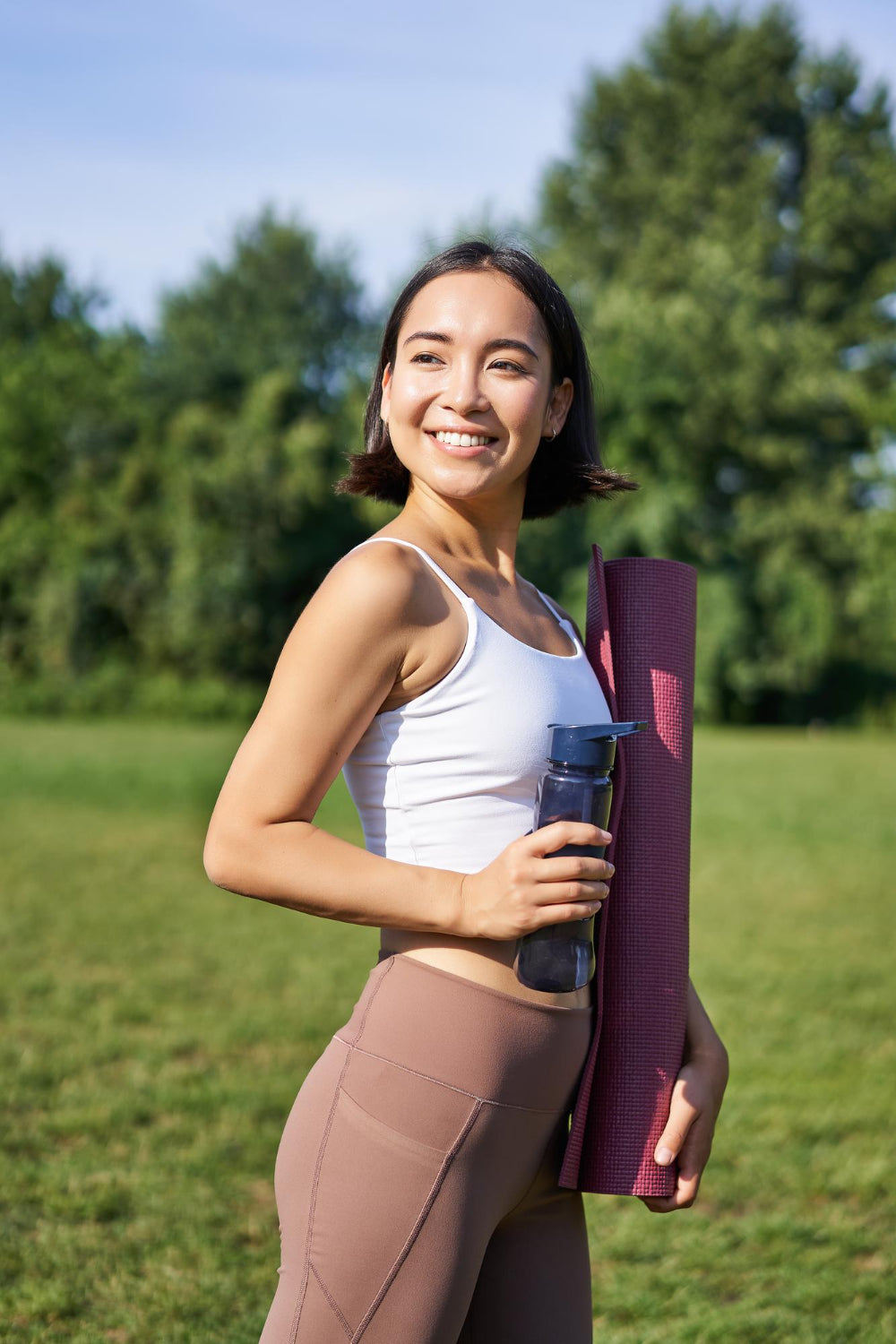 Person outdoors in a calm, positive everyday moment